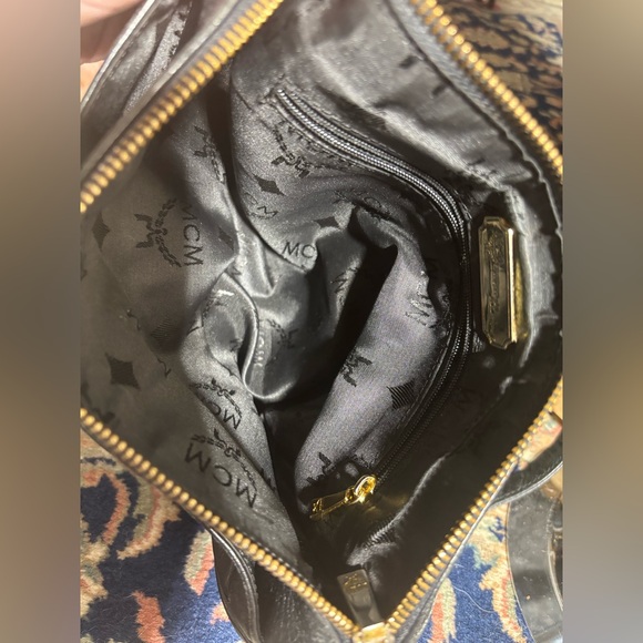 MCM Black Bag with Gold Accents. EUC - Picture 8 of 15